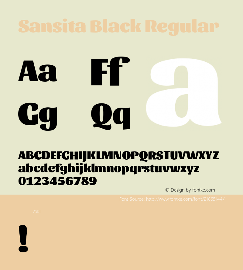 SansitaBlack Version 1.0 Font Sample