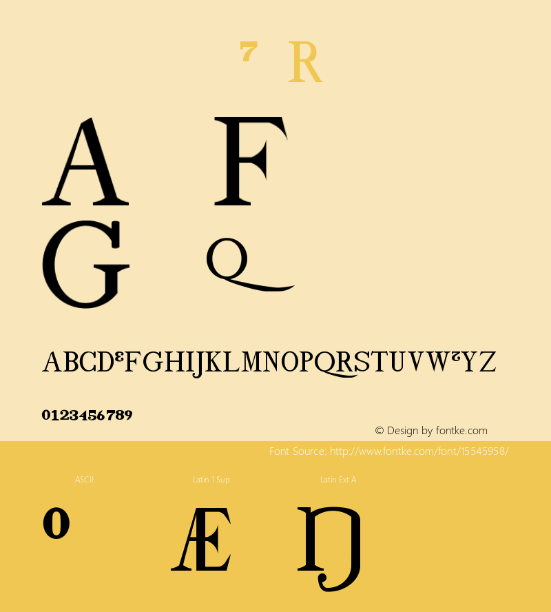 drmfigs7 Regular Version 001.001 Font Sample