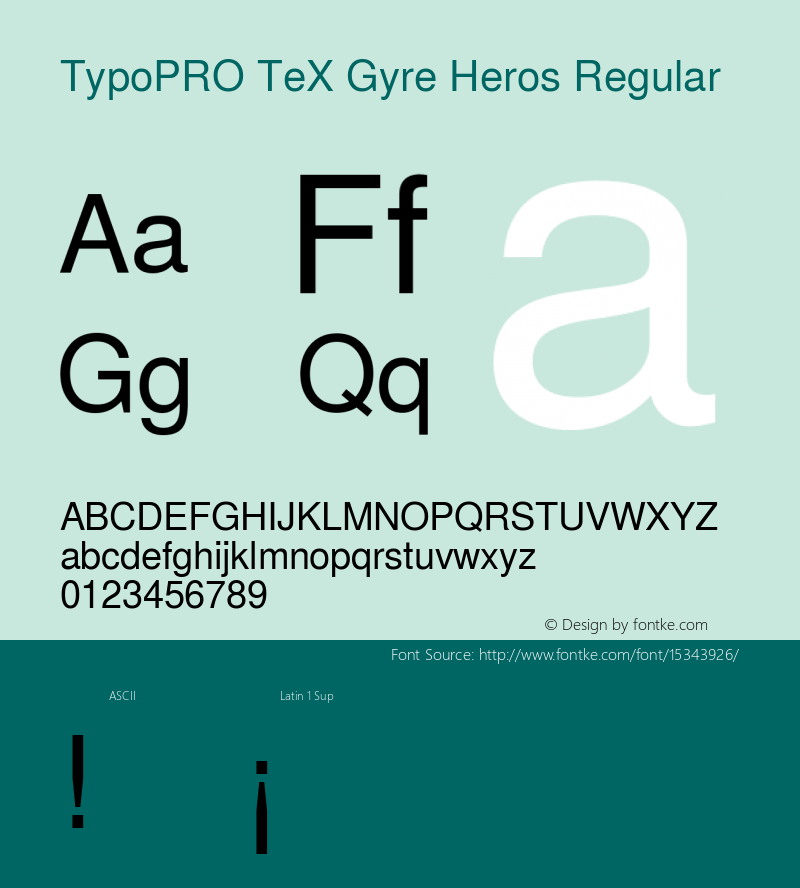 TypoPRO TeX Gyre Heros Regular Version 2.004;PS 2.004;hotconv 1.0.49;makeotf.lib2.0.14853 Font Sample