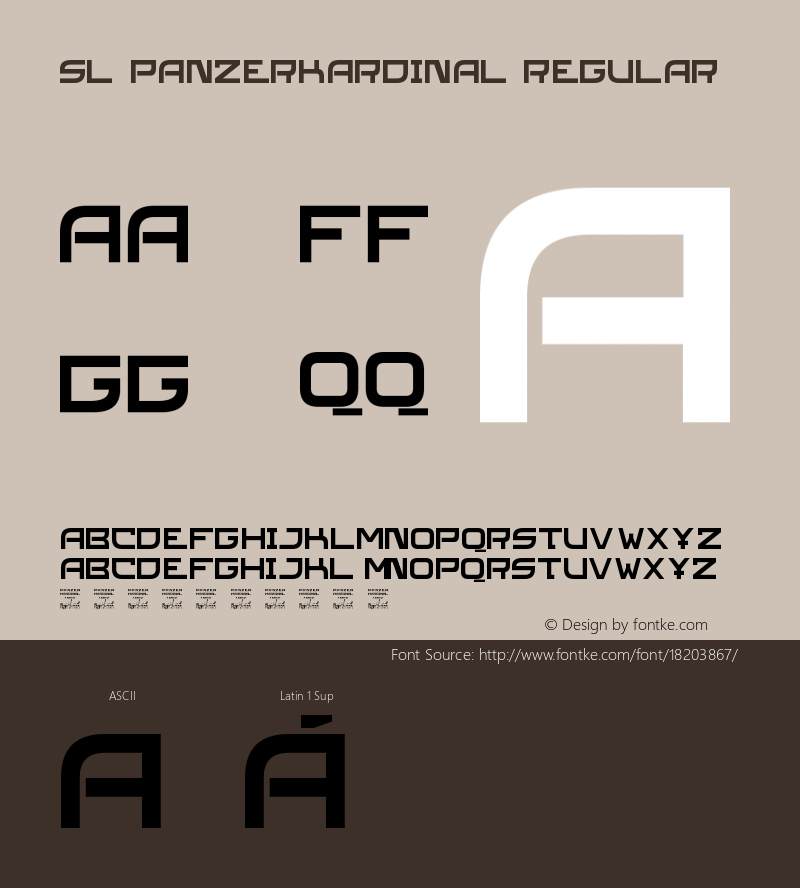 SL Panzerkardinal Regular Version 1.0 April 25, 2005 Font Sample