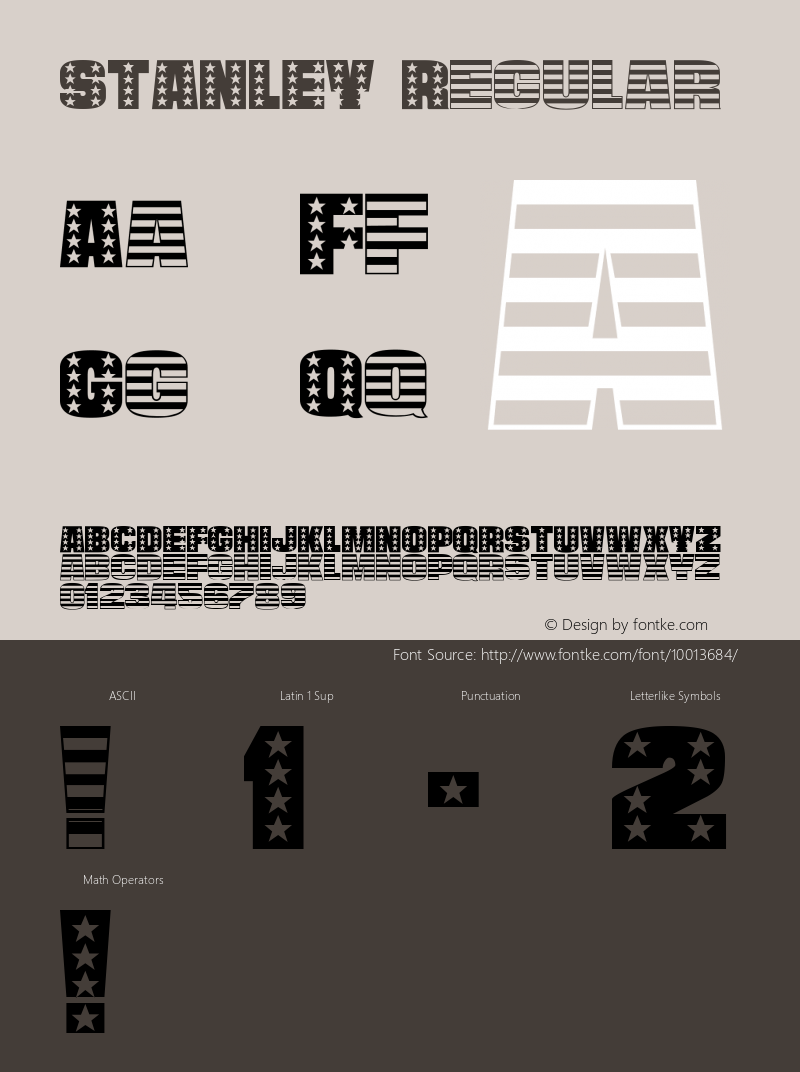 STANLEY Regular Altsys Fontographer 3.5  3/17/97 Font Sample