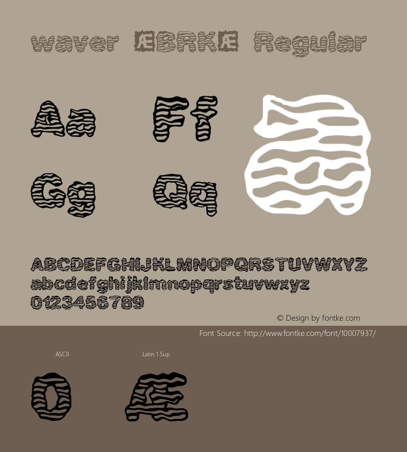 waver (BRK) Regular 1.0 Font Sample