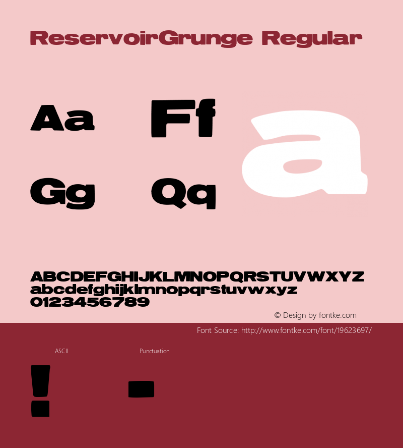 ReservoirGrunge  Font Sample