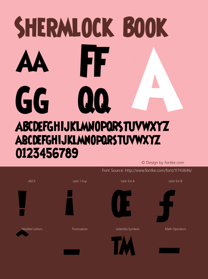 Shermlock Book Version Macromedia Fontograp Font Sample