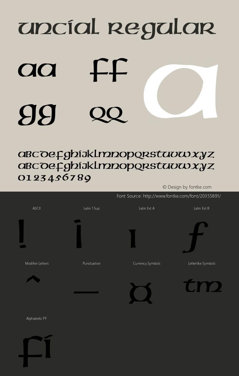 Uncial 001.000 Font Sample