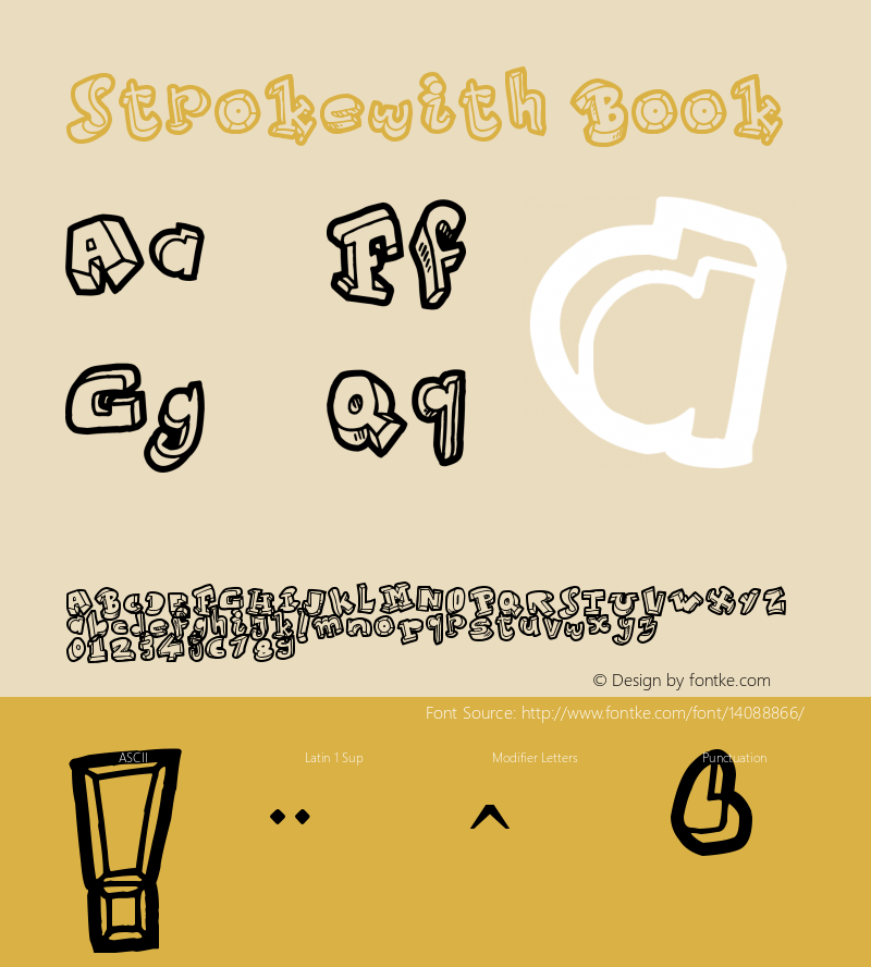 Strokewith Book Version 1.00 October 24, 201 Font Sample