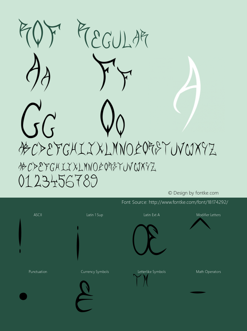 RQF Regular 003.000 Font Sample