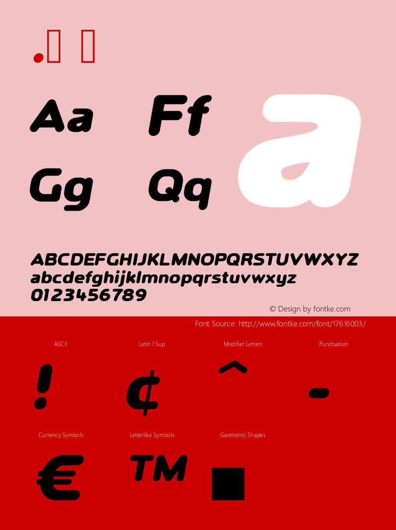 .  Version 1.000 Font Sample