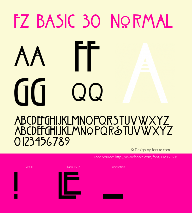 FZ BASIC 30 Normal 1.0 Tue Jan 25 22:37:49 1994 Font Sample