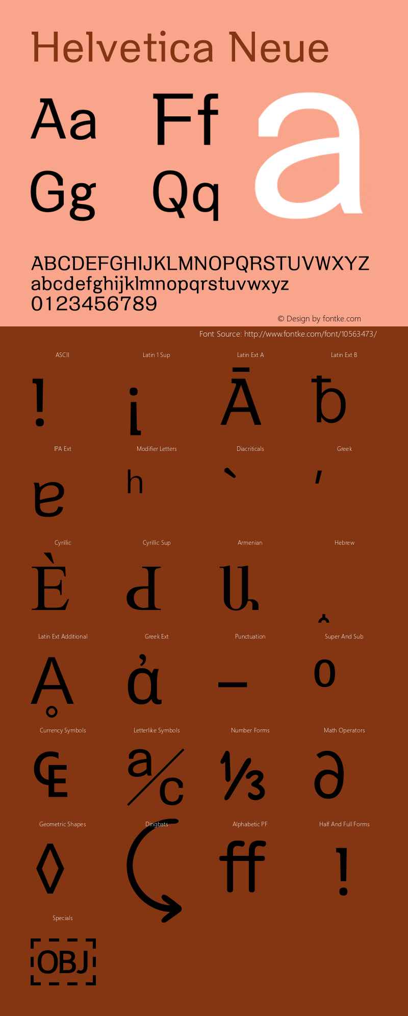 Helvetica Neue 斜体 9.0d49e3 Font Sample