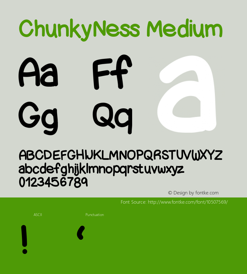 ChunkyNess Medium Version 001.000 Font Sample