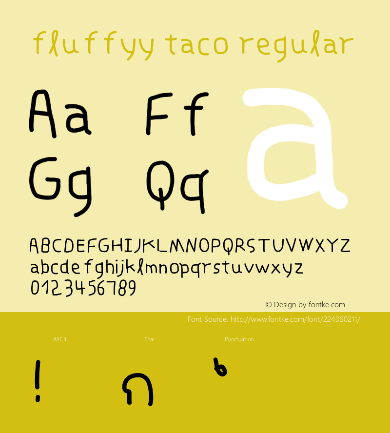 fluffyy taco-regular Version 001.000图片样张