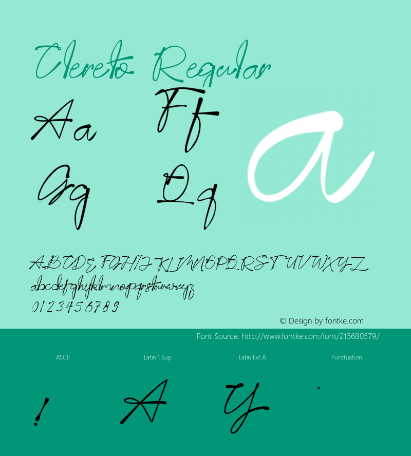 Clereto Version 1.022;Fontself Maker 3.5.7图片样张