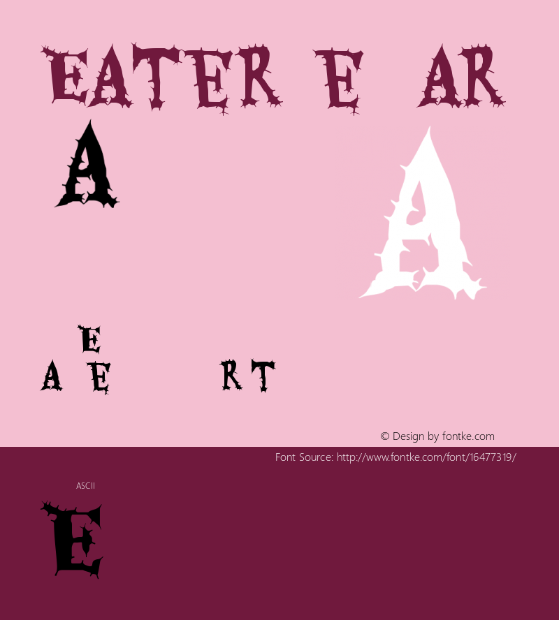 Eater Regular Version 001.002 Font Sample