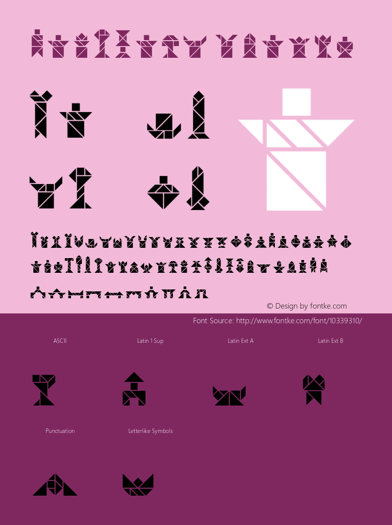 TangramG Italic Version 1.0; 2001; initial release Font Sample