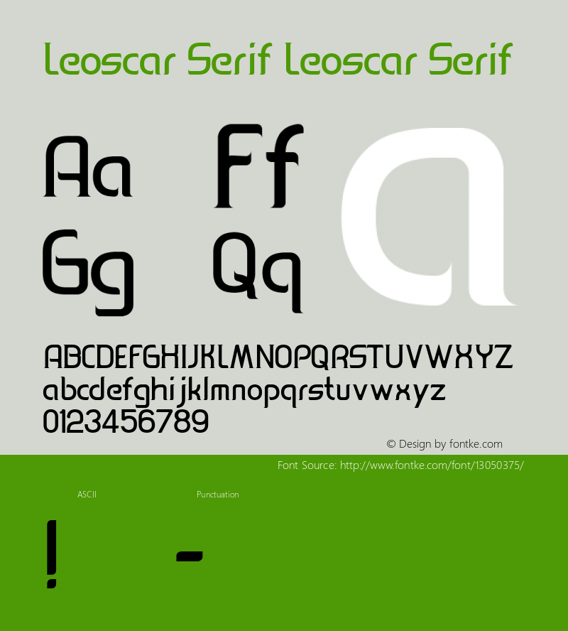 Leoscar Serif Leoscar Serif Version 1.000 Font Sample