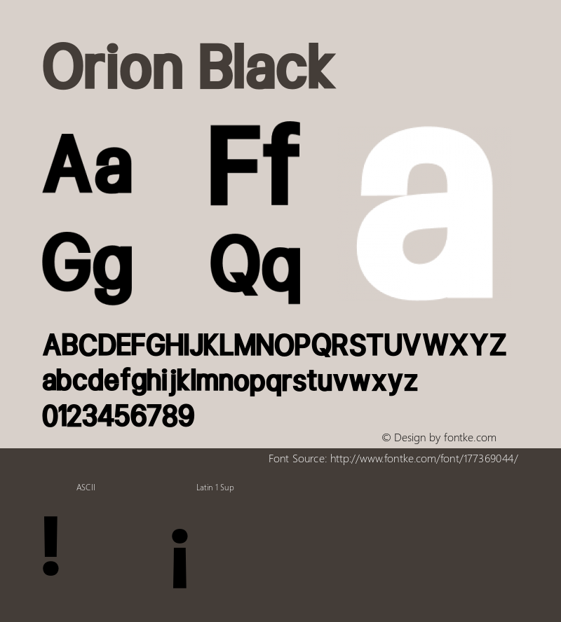 Orion Black Version 1.000;PS 001.000;hotconv 1.0.88;makeotf.lib2.5.64775图片样张