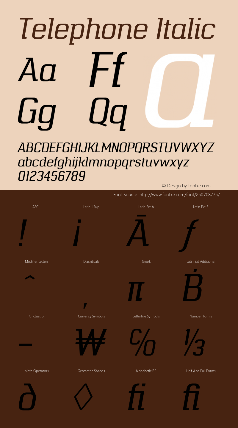 Telephone Italic Telephone Italic version 1.0 by Keith Bates   •   © 2022   www.k-type.com图片样张