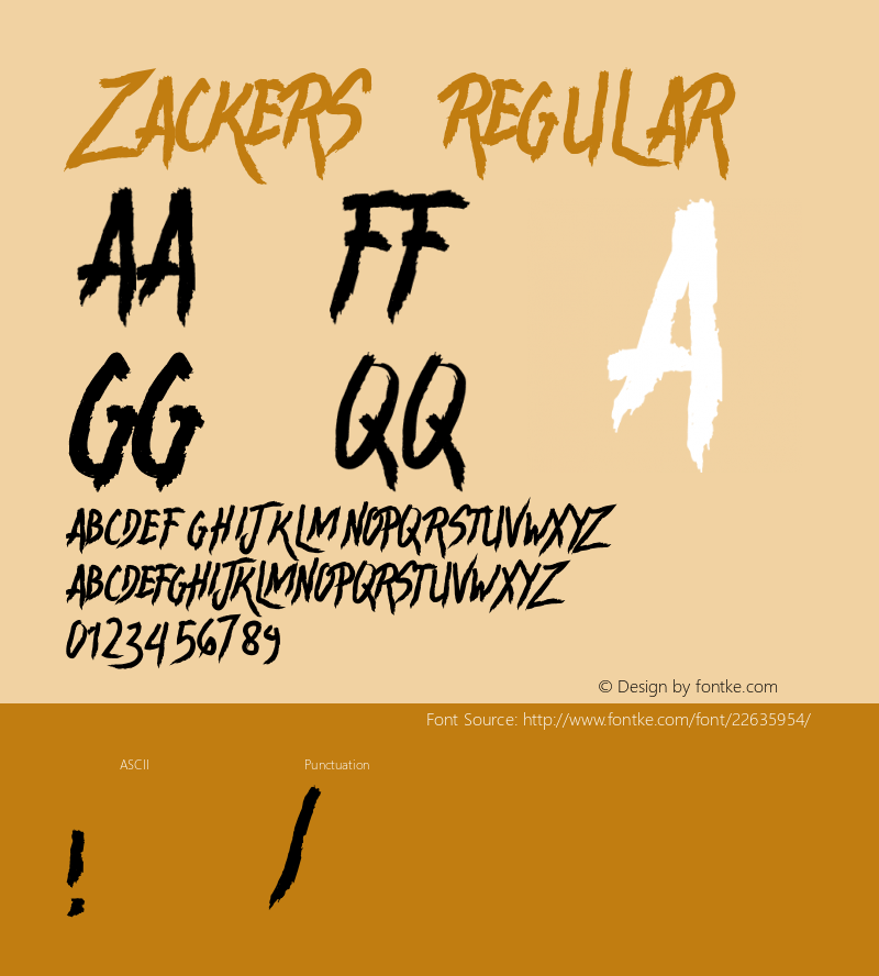 Zackers Version 1.000 Font Sample