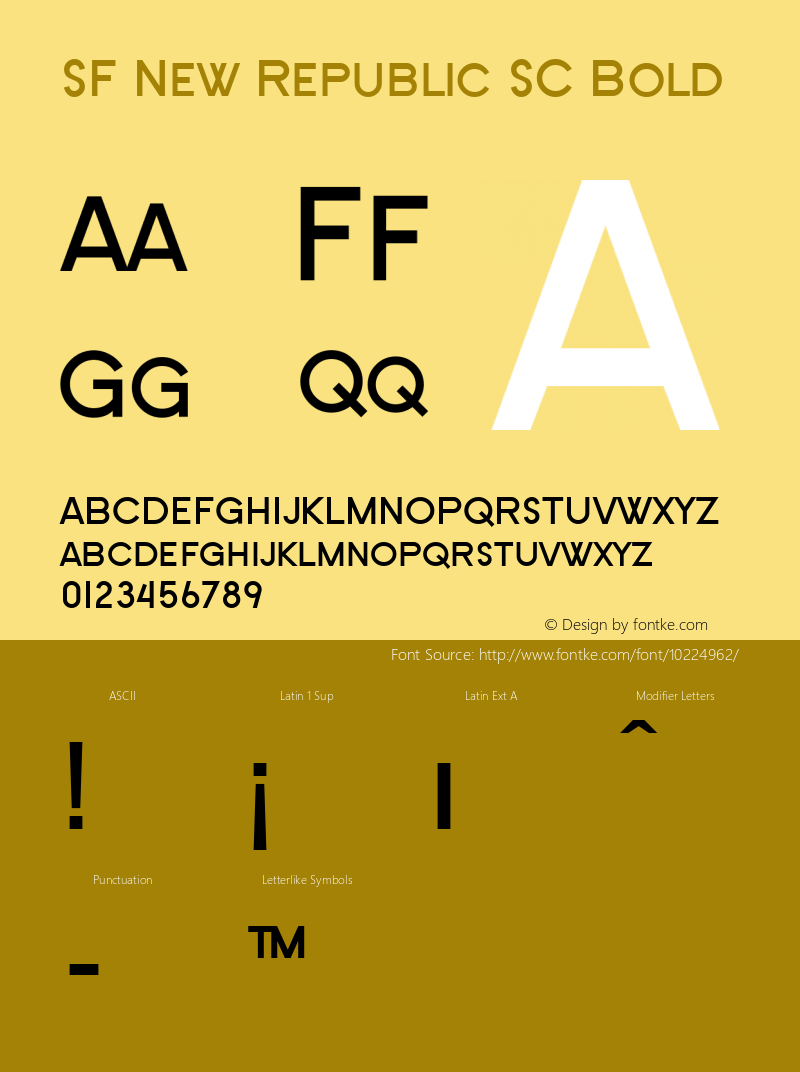 SF New Republic SC Bold Version 2.1 Font Sample