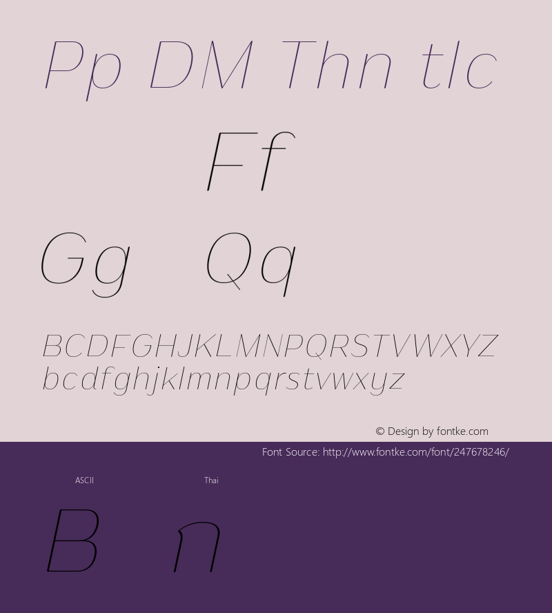Puipui DEMO Thin Italic Version 1.001;Glyphs 3.1.2 (3151)图片样张