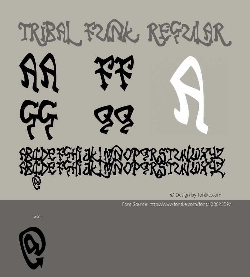 Tribal Funk Regular © Jonathan Edwards Font Sample