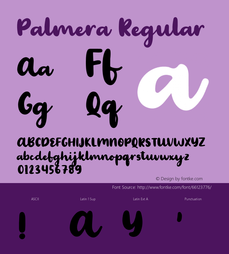 Palmera Version 1.001;Fontself Maker 3.5.1 Font Sample