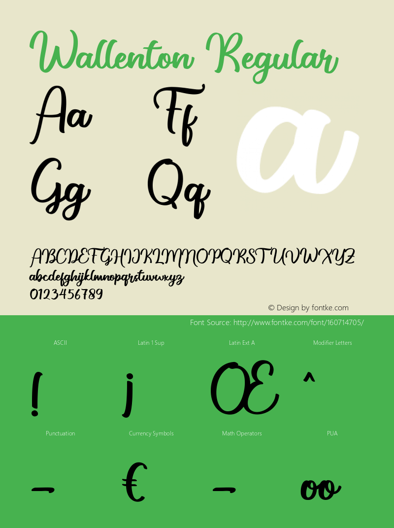 Wallenton Version 1.00;December 29, 2020;FontCreator 13.0.0.2683 64-bit Font Sample