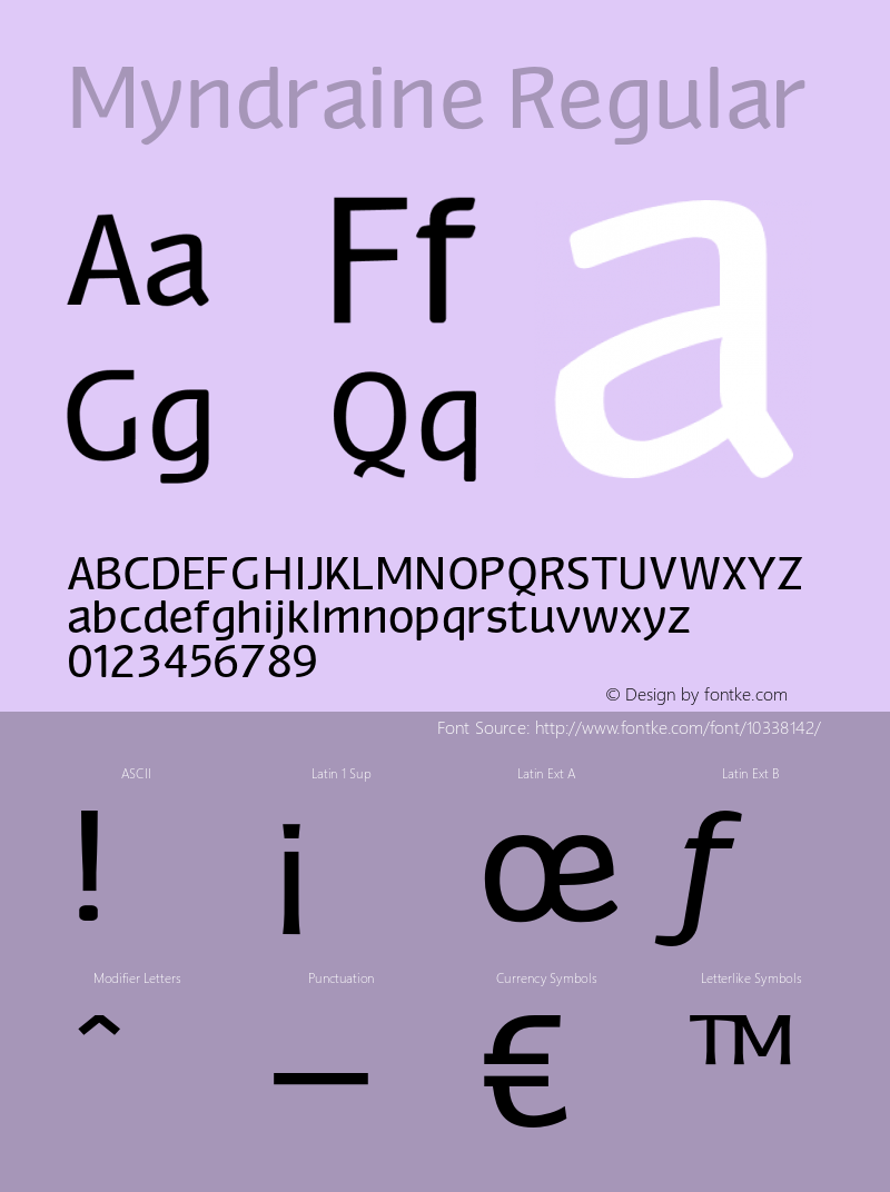 Myndraine Regular 001.000 Font Sample