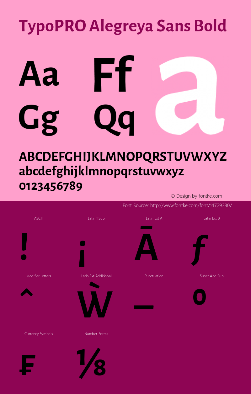 TypoPRO Alegreya Sans Bold Version 1.000;PS 001.000;hotconv 1.0.70;makeotf.lib2.5.58329 DEVELOPMENT Font Sample