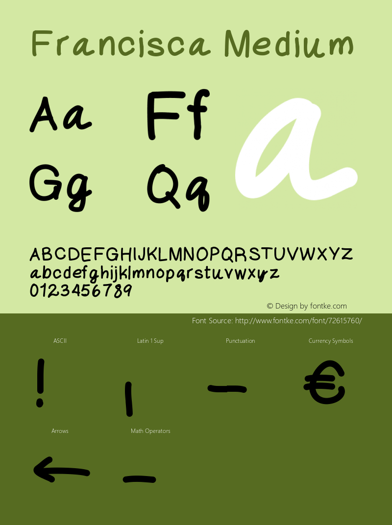 Francisca Version 001.000 Font Sample