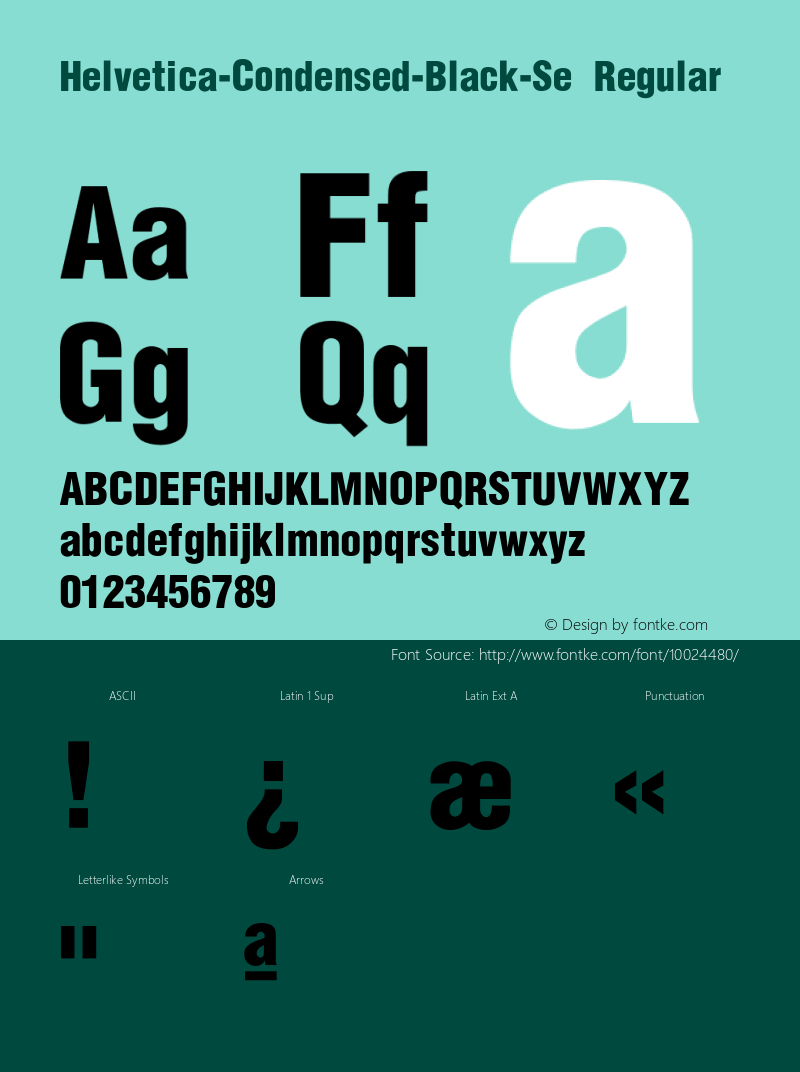 Helvetica-Condensed-Black-Se Regular Unknown Font Sample