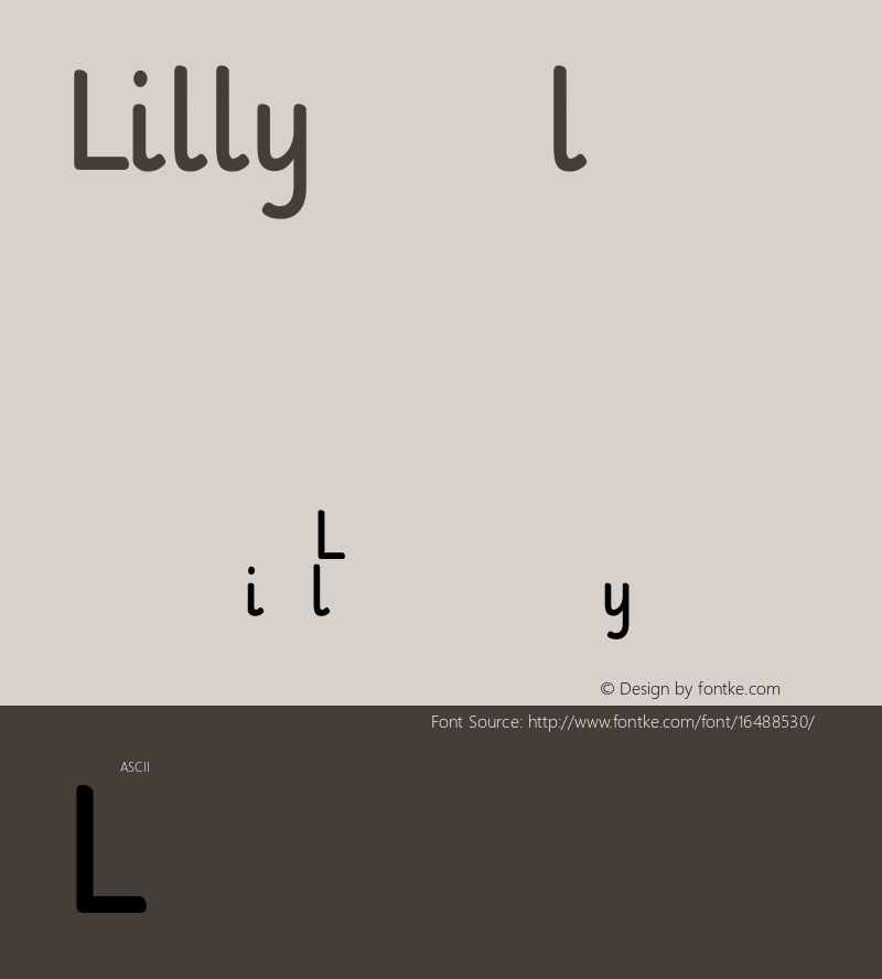 Lilly Regular 1.0; 2000; Font Sample