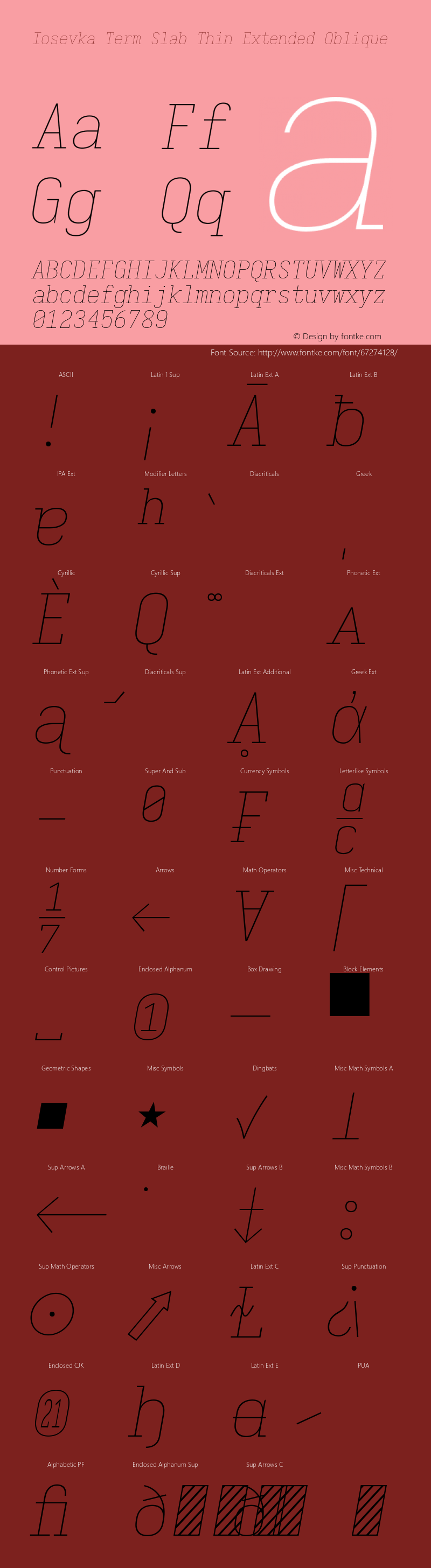Iosevka Term Slab Thin Extended Oblique 3.0.0-rc.7 Font Sample