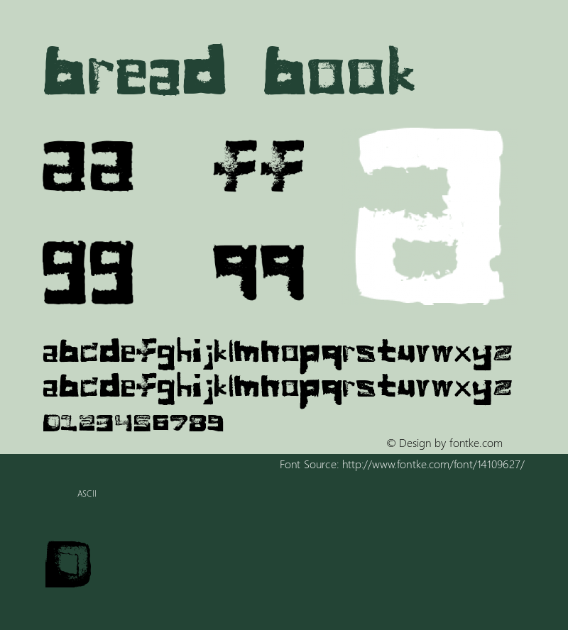 bread Book Version 1.0 Font Sample