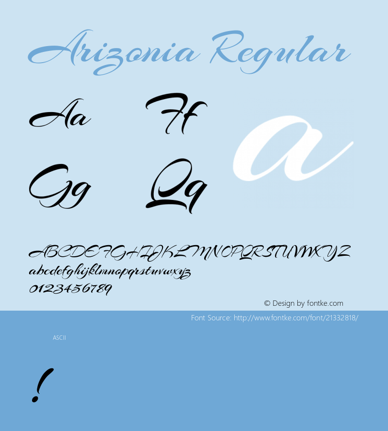 Arizonia Version 1.0 Font Sample