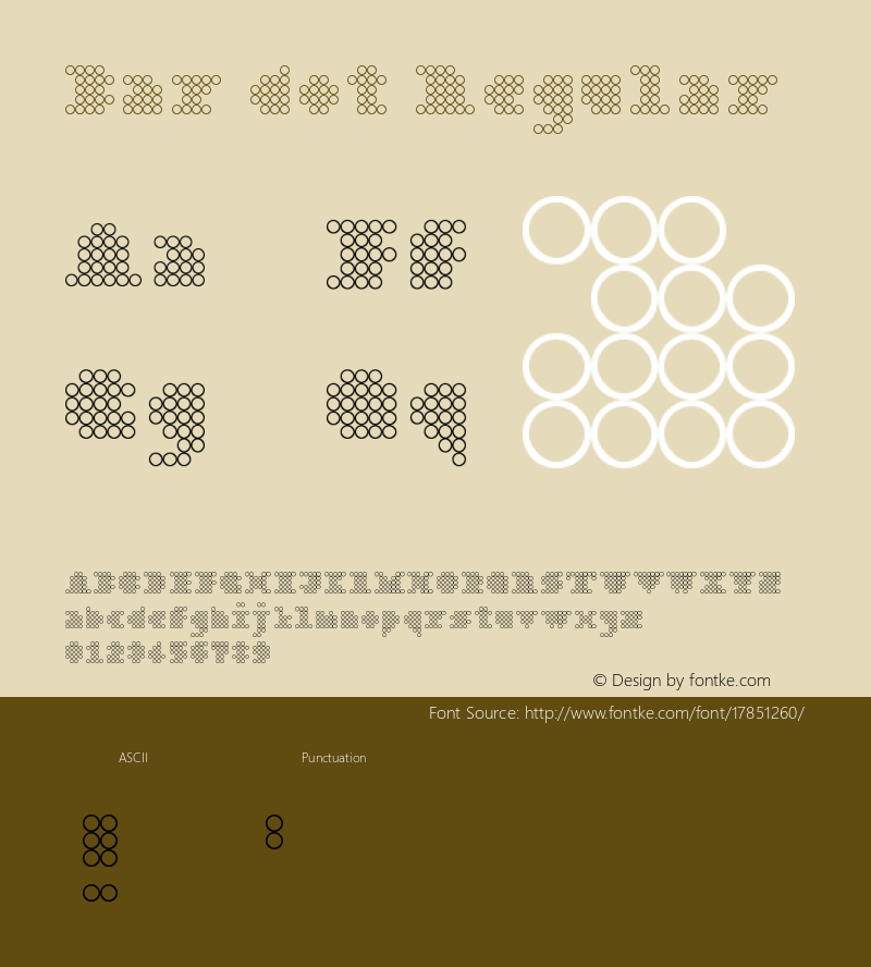 Bar dot Regular Version 1.0 Font Sample