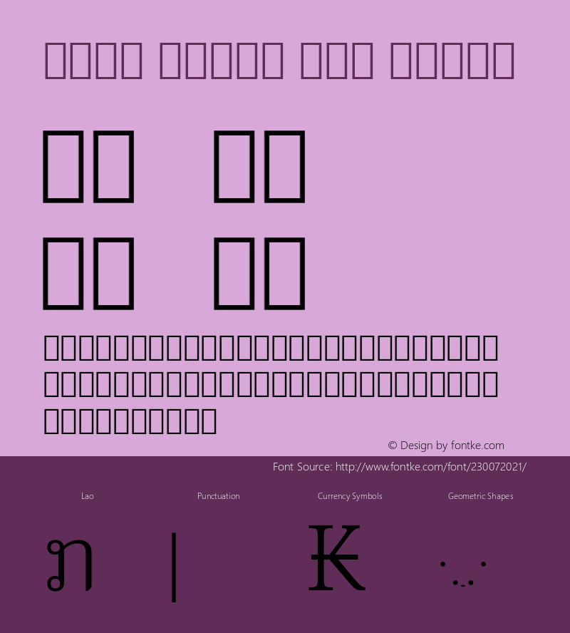 Noto Serif Lao Light Version 2.000; ttfautohint (v1.8) -l 8 -r 50 -G 200 -x 14 -D lao -f none -a qsq -X 