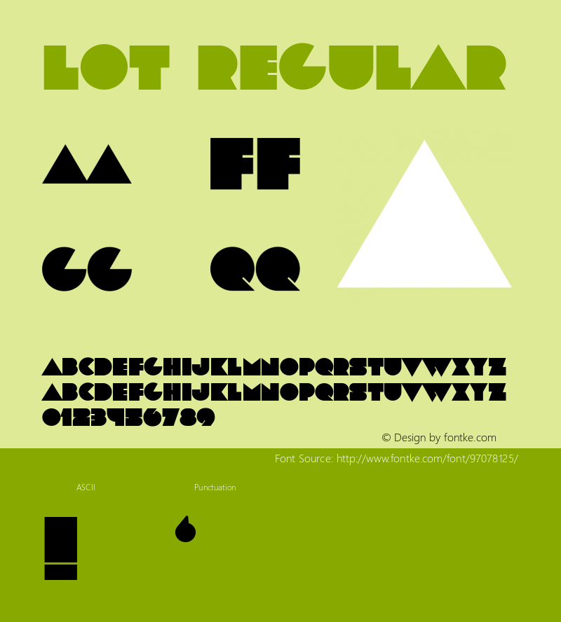 Lot Version 1.000 Font Sample