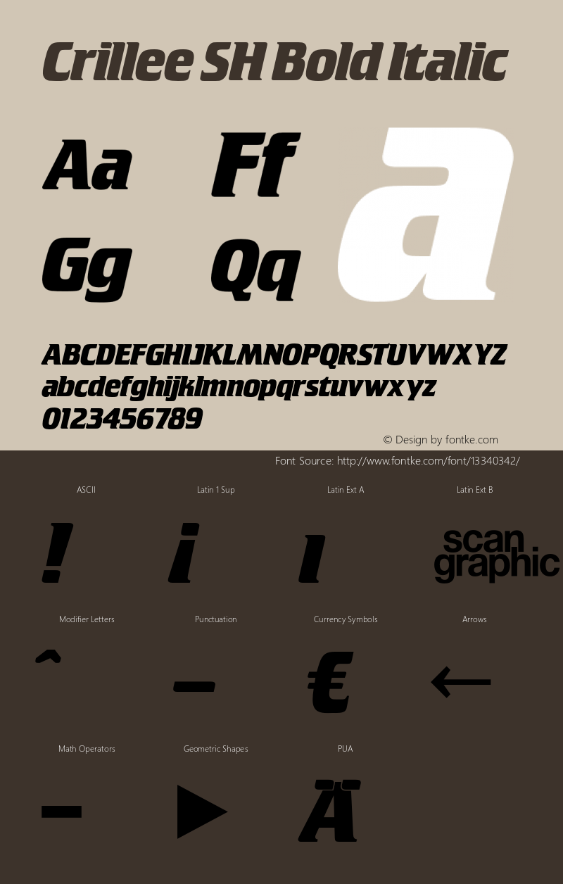 Crillee SH Bold Italic Version 3.01 2014; ttfautohint (v0.96) -l 8 -r 50 -G 200 -x 14 -w 