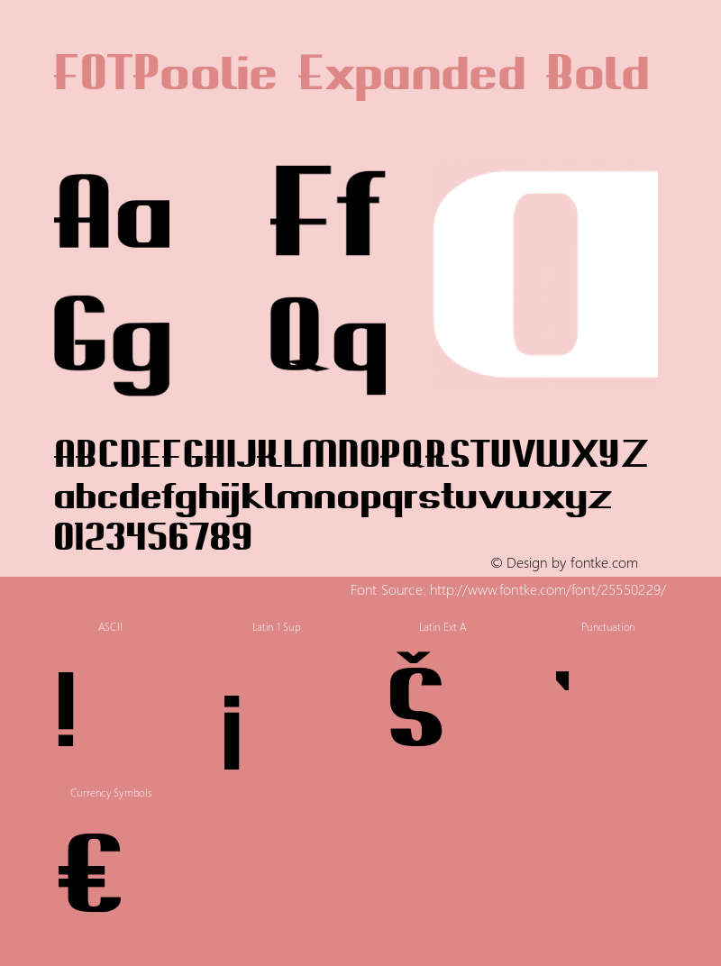 FOTPoolie-ExpandedBold Version 1.000 Font Sample