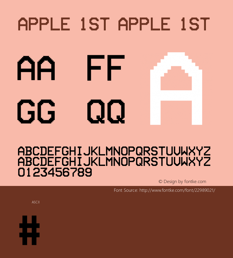 AppleYK1ST AppleYK1ST Font Sample