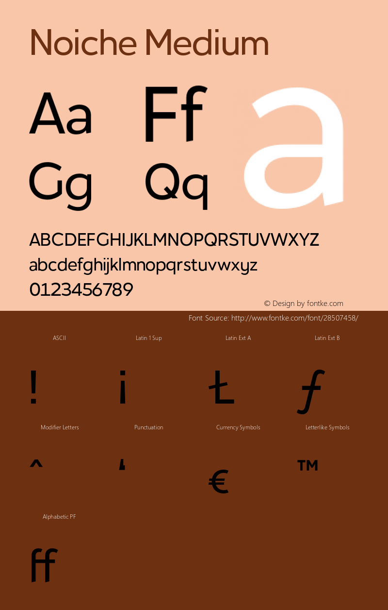 Noiche Medium  Font Sample