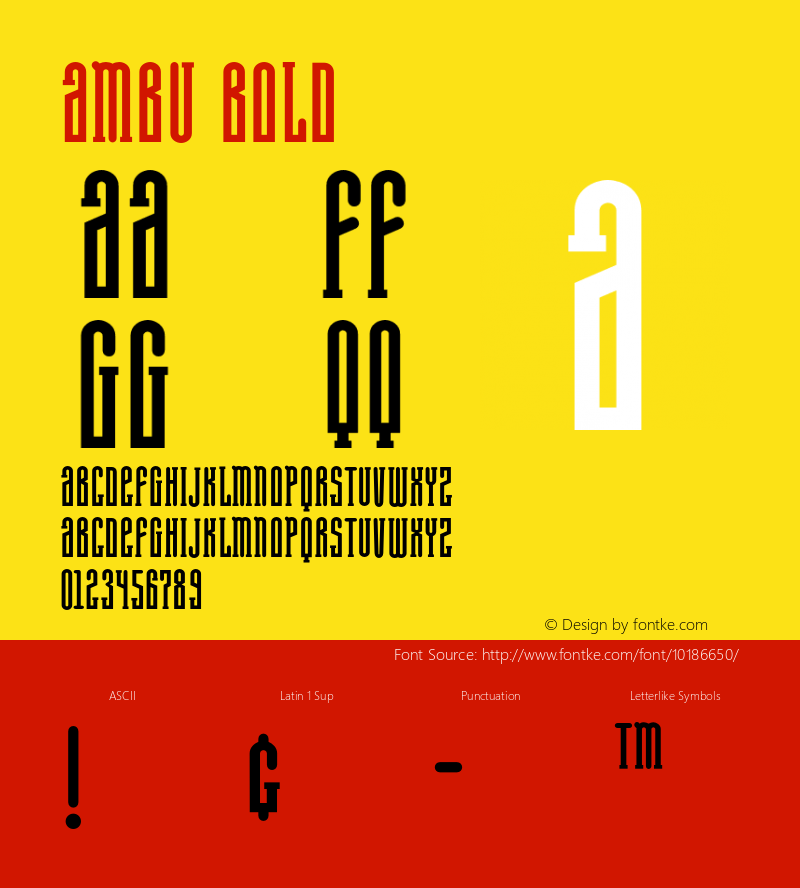 Ambu Bold 001.001 Font Sample