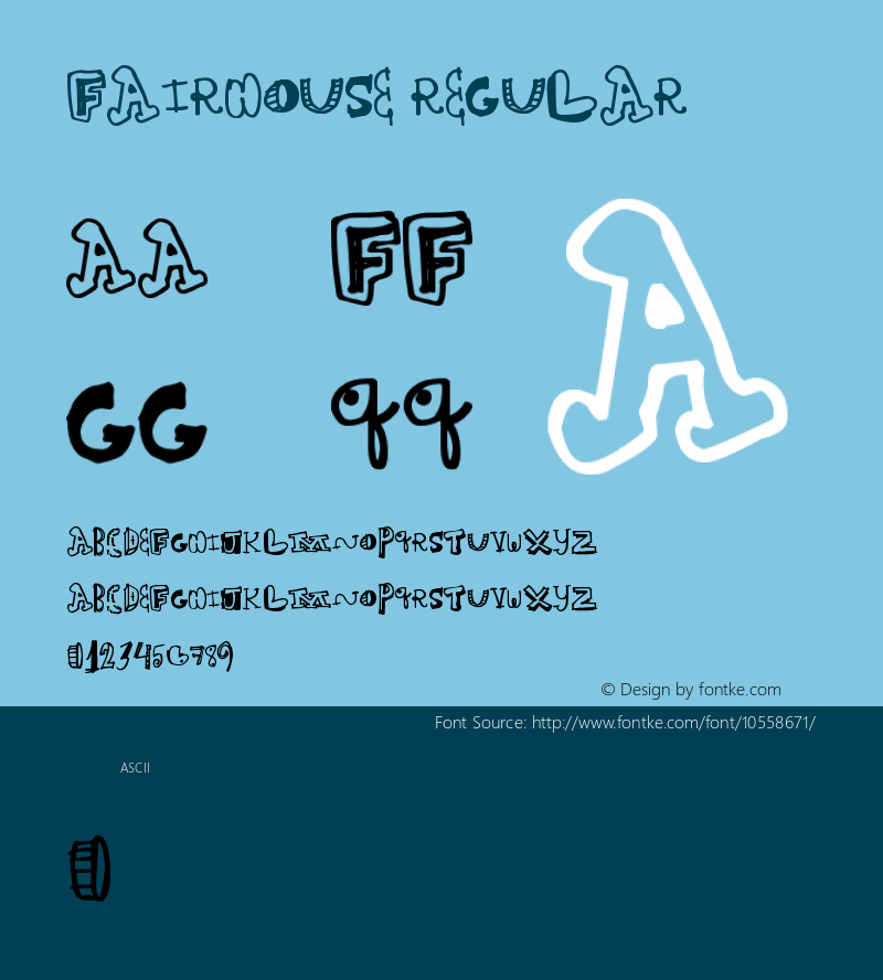 FairHouse Regular Version 1.00 June 6, 2014, initial release Font Sample