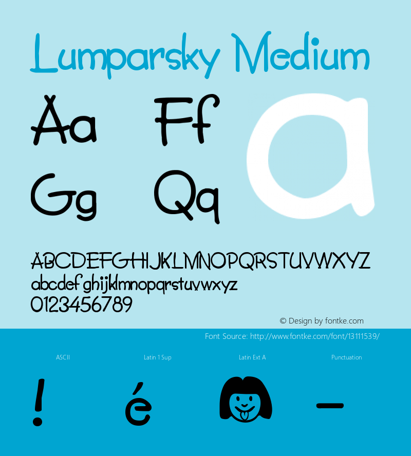 Lumparsky Medium Version 001.001 Font Sample