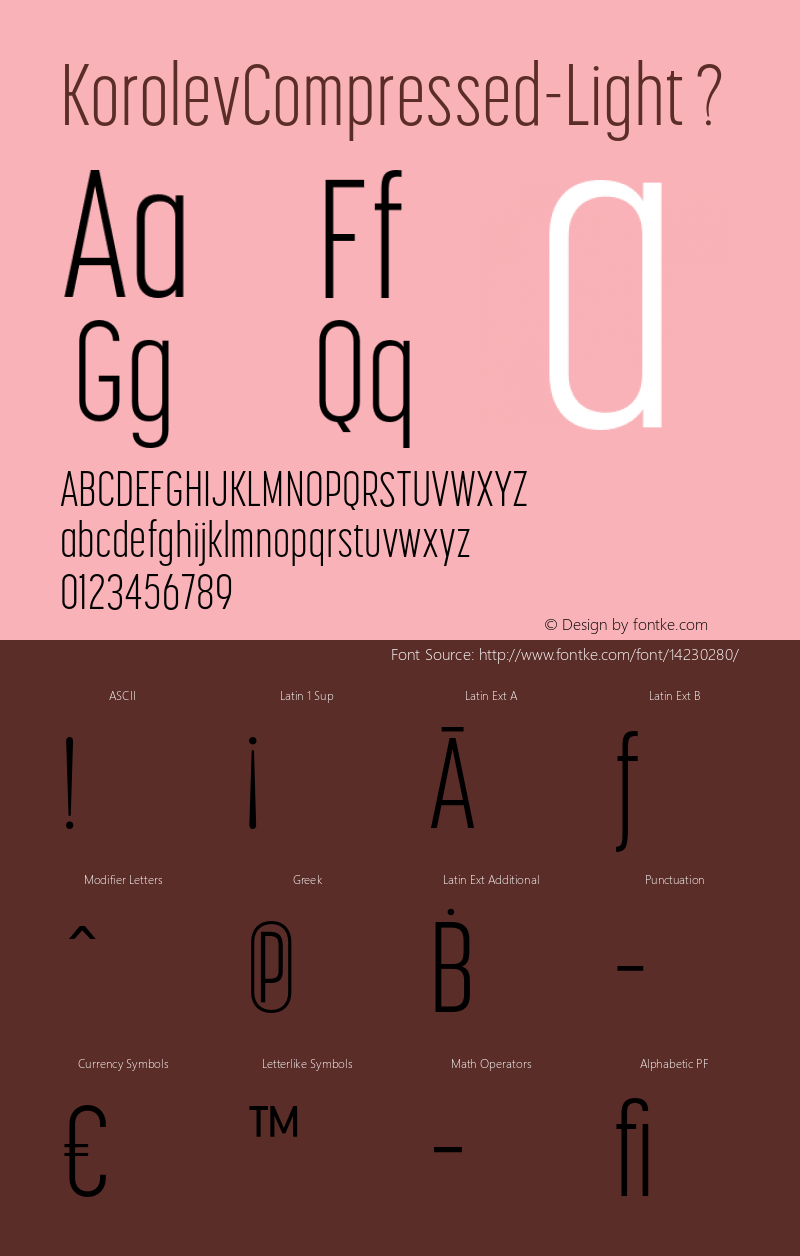 KorolevCompressed-Light ? Version 1.000;com.myfonts.device.korolev.compressed-light.wfkit2.3RHd Font Sample