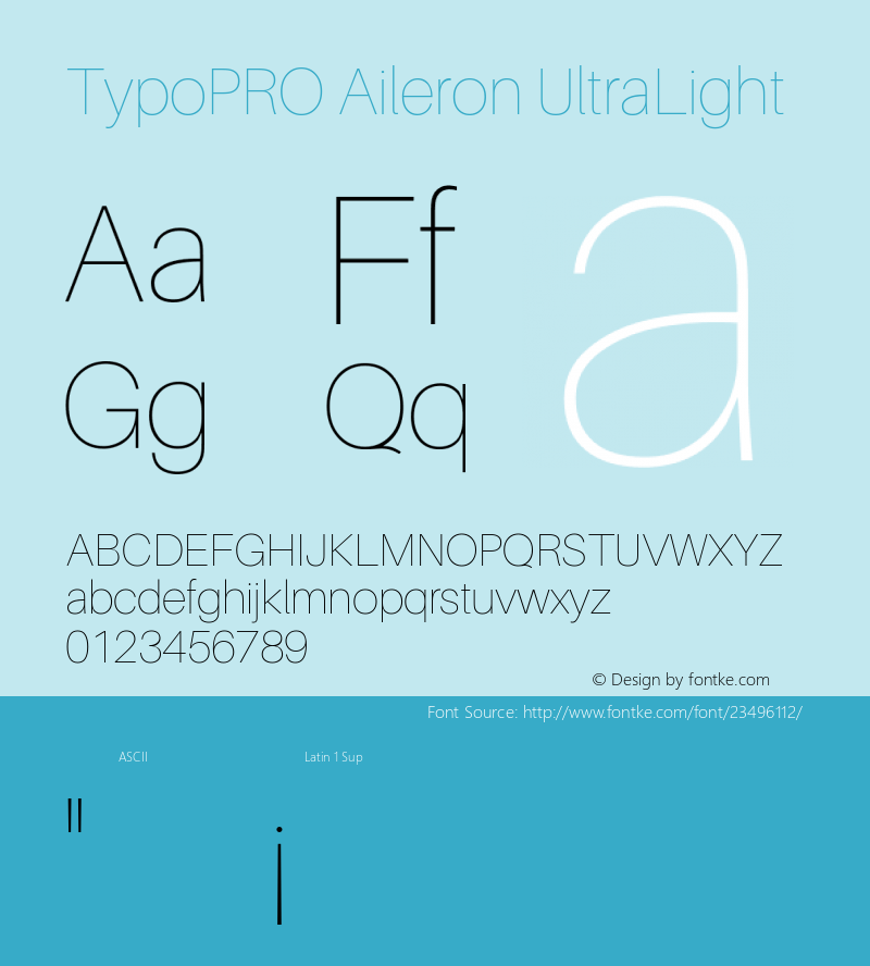 TypoPRO Aileron UltraLight Version 1.102;PS 001.102;hotconv 1.0.70;makeotf.lib2.5.58329 Font Sample