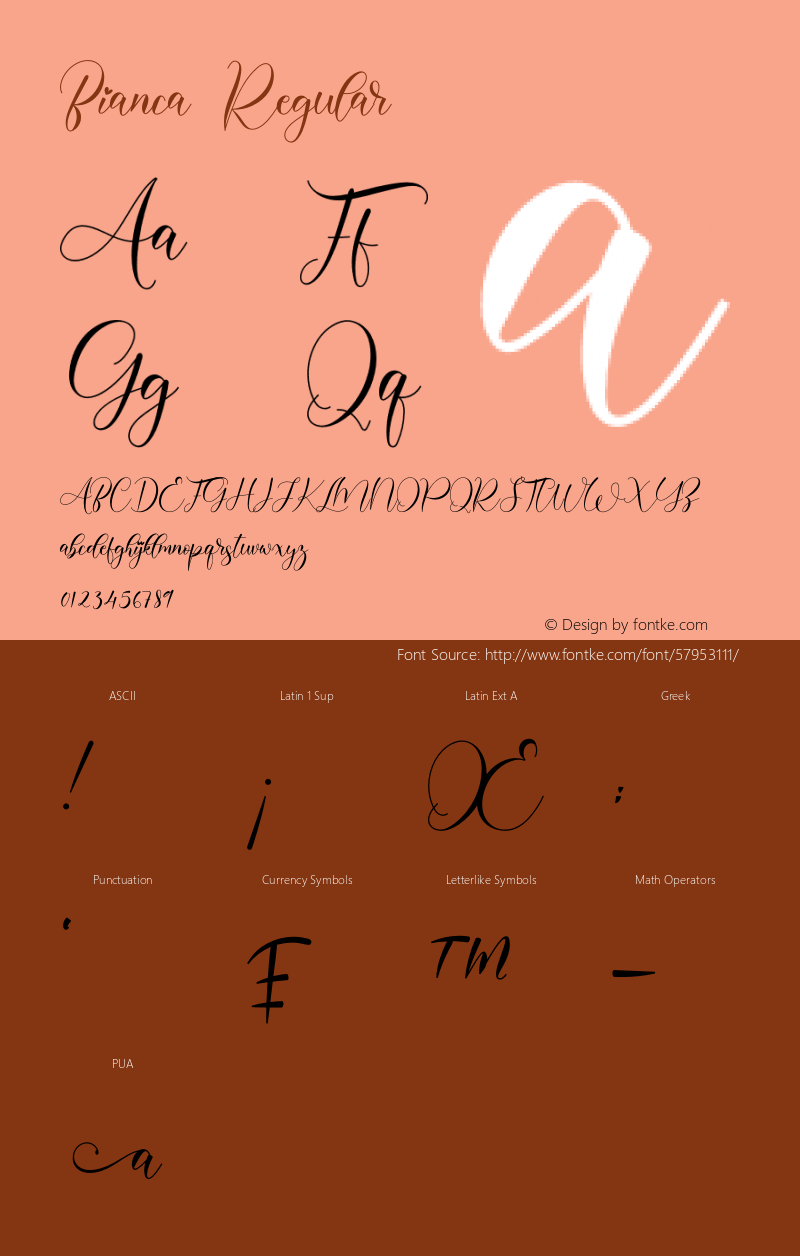 Bianca Version 1.00;March 5, 2020;FontCreator 12.0.0.2563 64-bit Font Sample