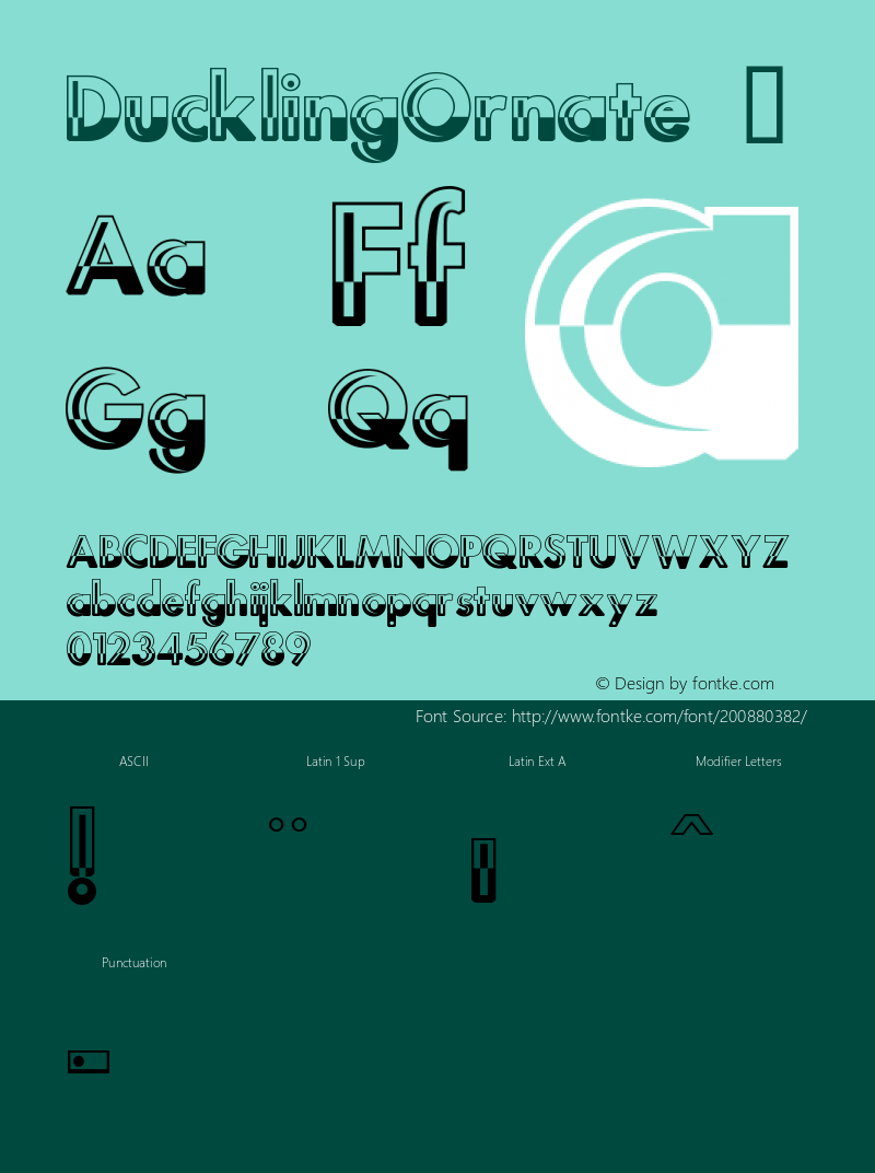 ☞Duckling Ornate Macromedia Fontographer 4.1.5 3/10/04; ttfautohint (v1.5);com.myfonts.easy.elemeno.duckling.ornate.wfkit2.version.2bCU图片样张